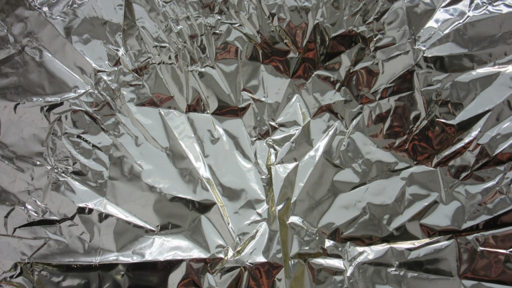 scrummbled mylar bag